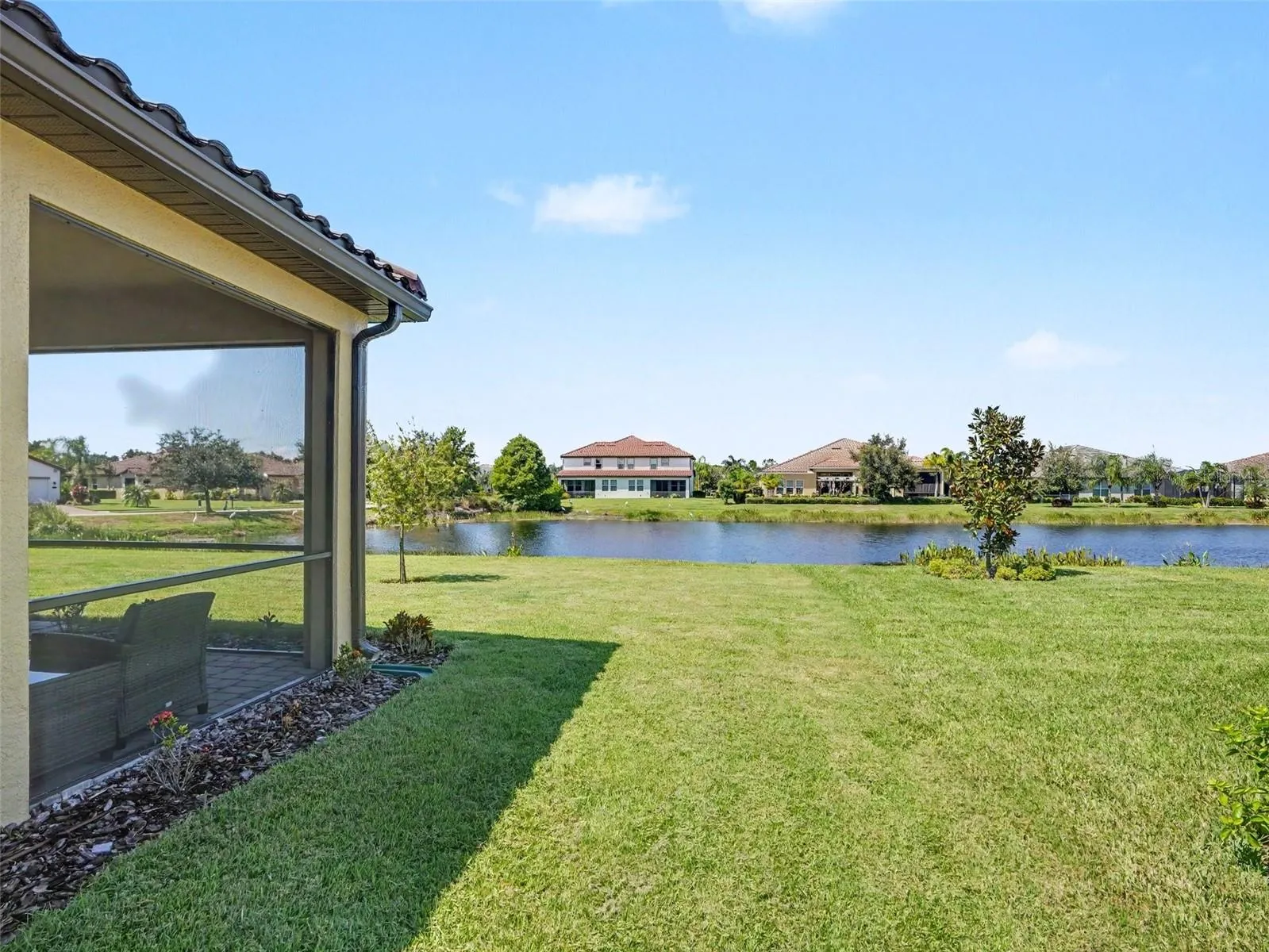 Backyard and pond views