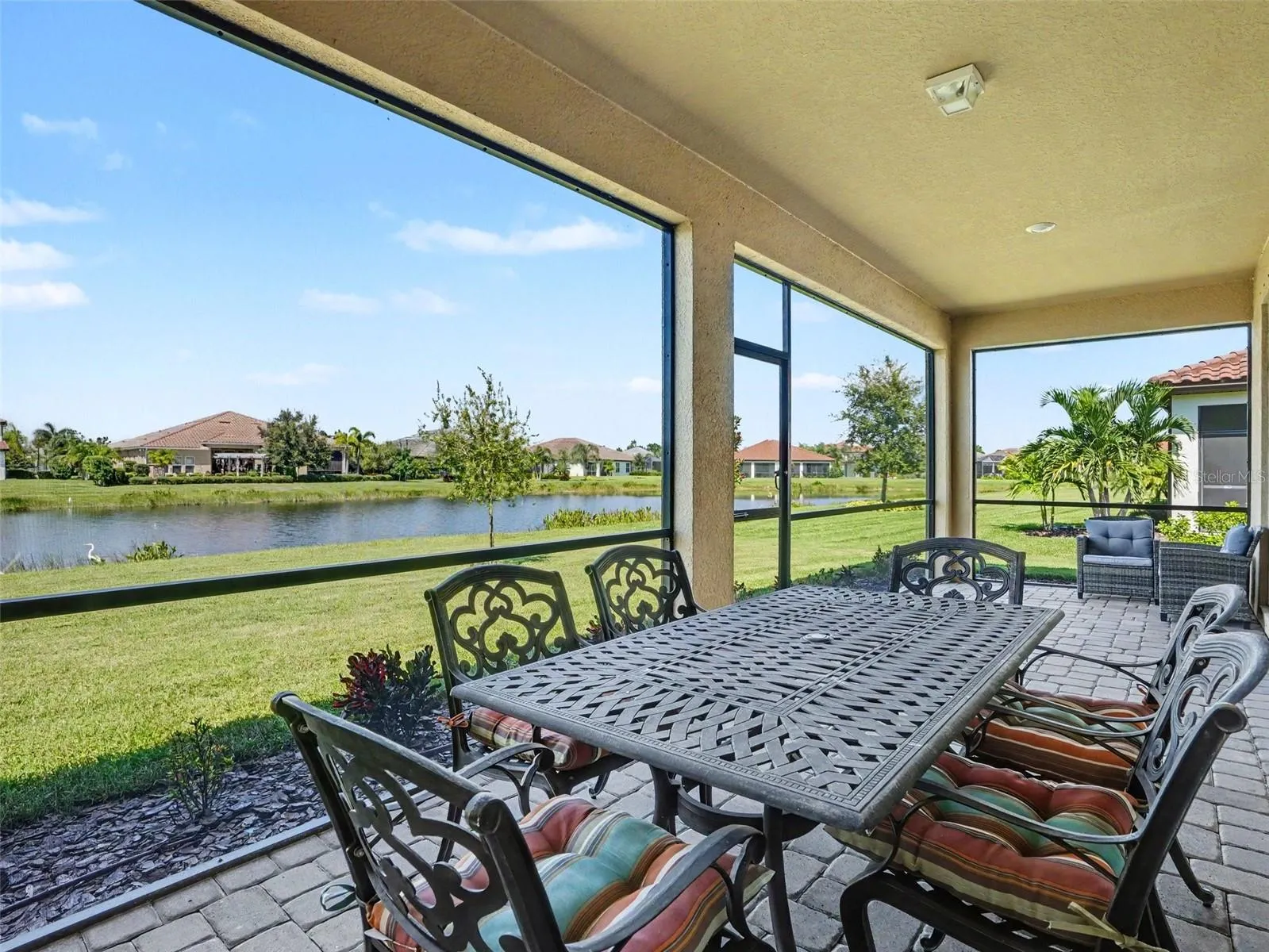 Lanai and pond view
