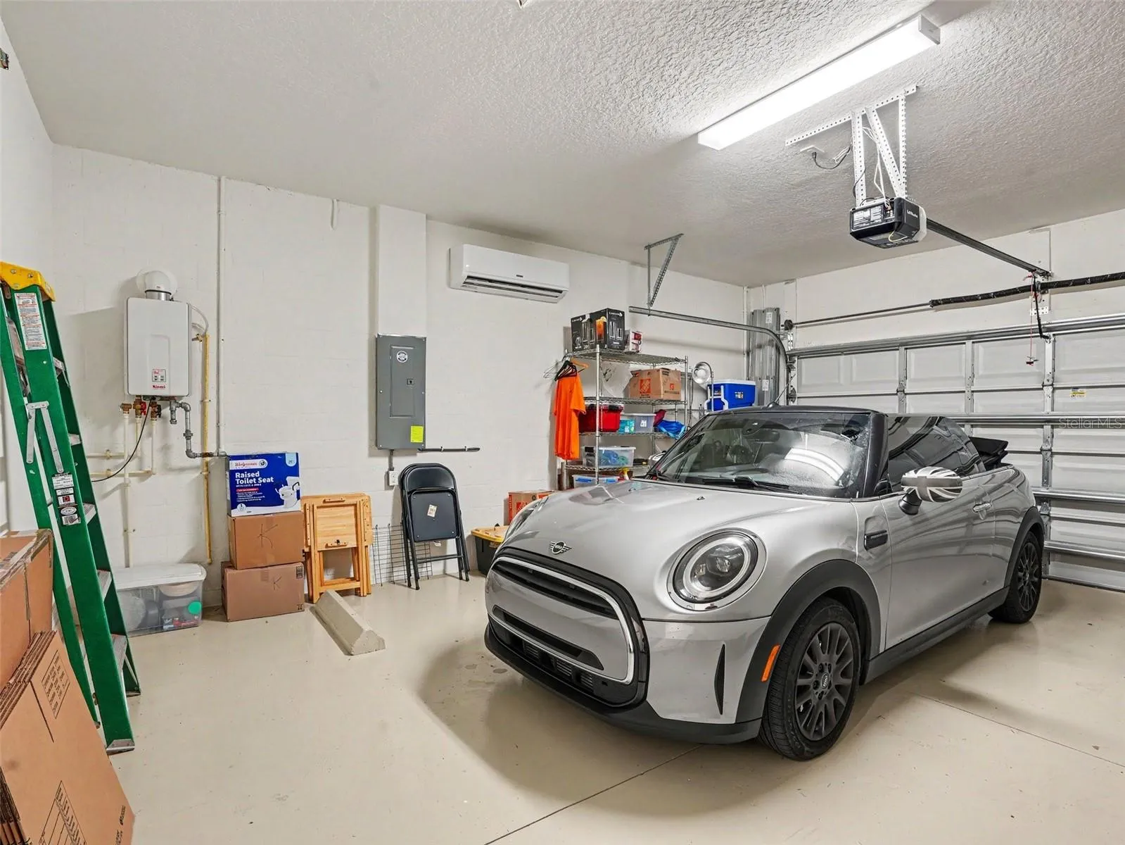 2-Car Garage with tankless water heater and mini-split A/C