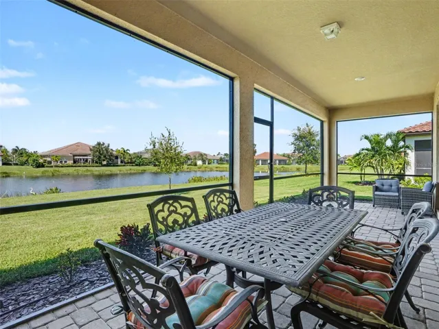 Lanai and pond view