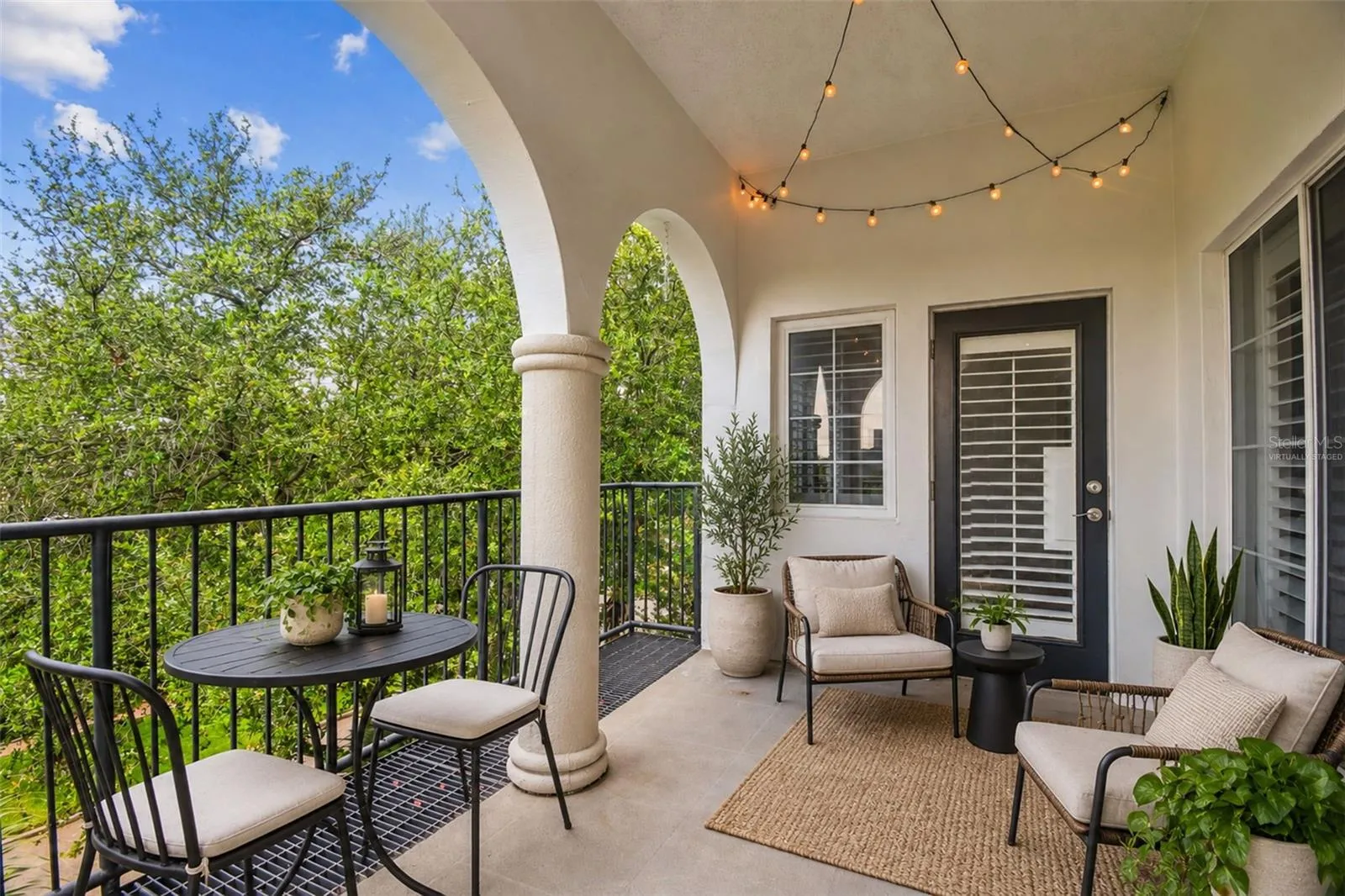 Virtually staged patio with plenty of room for additional seating.