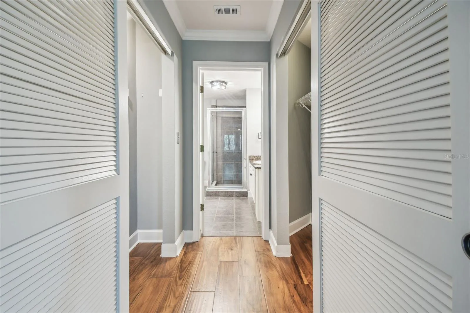 2 Double over-sized closets in primary bedroom.
