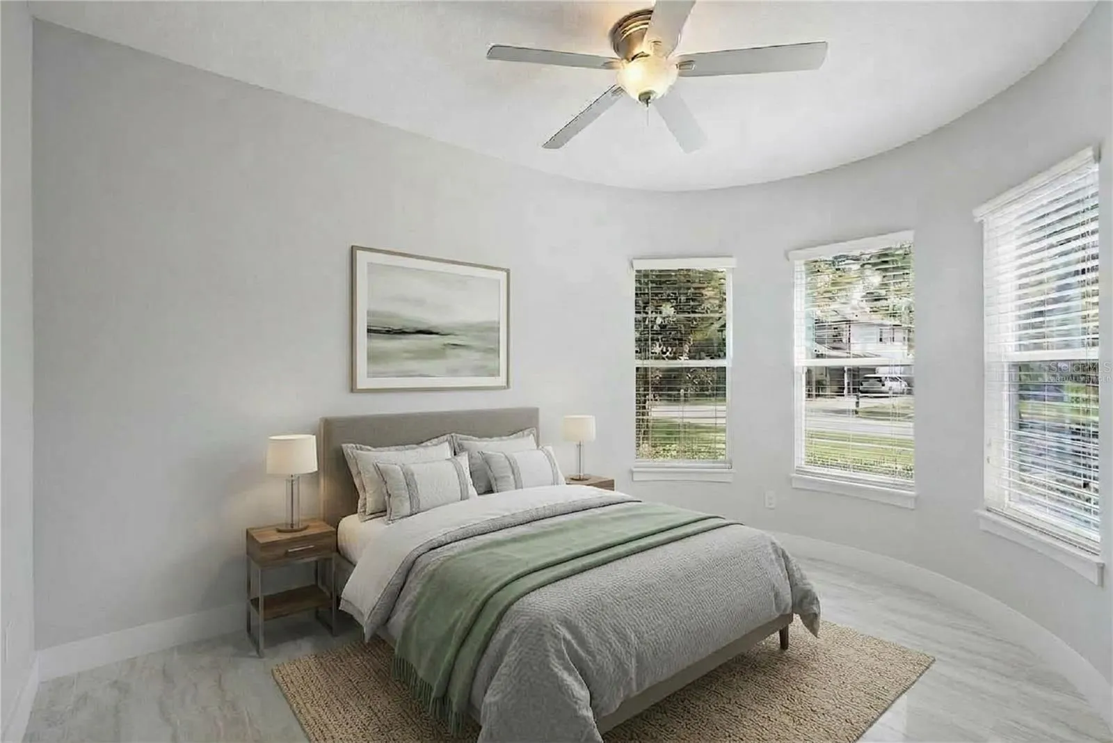 Virtually Staged 4th bedroom as guest room