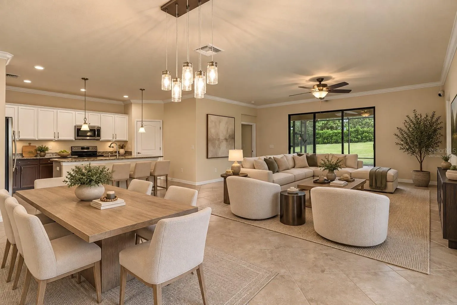 Living Room/Dining Room comboVirtually Staged