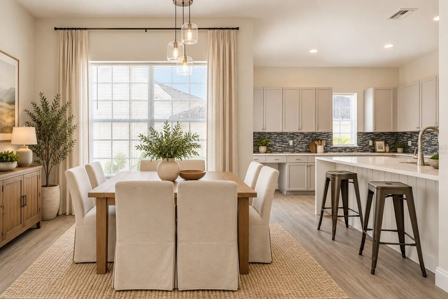 Dining Room to Kitchen - Virtually Staged