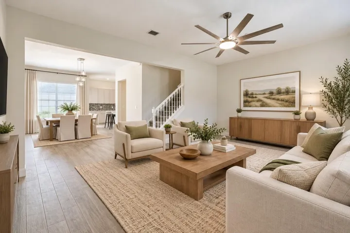 Living Room to Dining Room - Virtually Staged