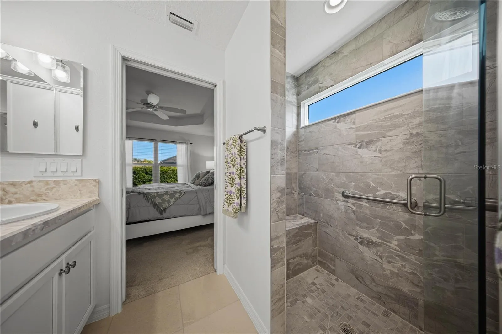 Walk-In-Shower and Large Walk-In Closet