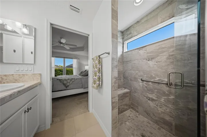 Walk-In-Shower and Large Walk-In Closet