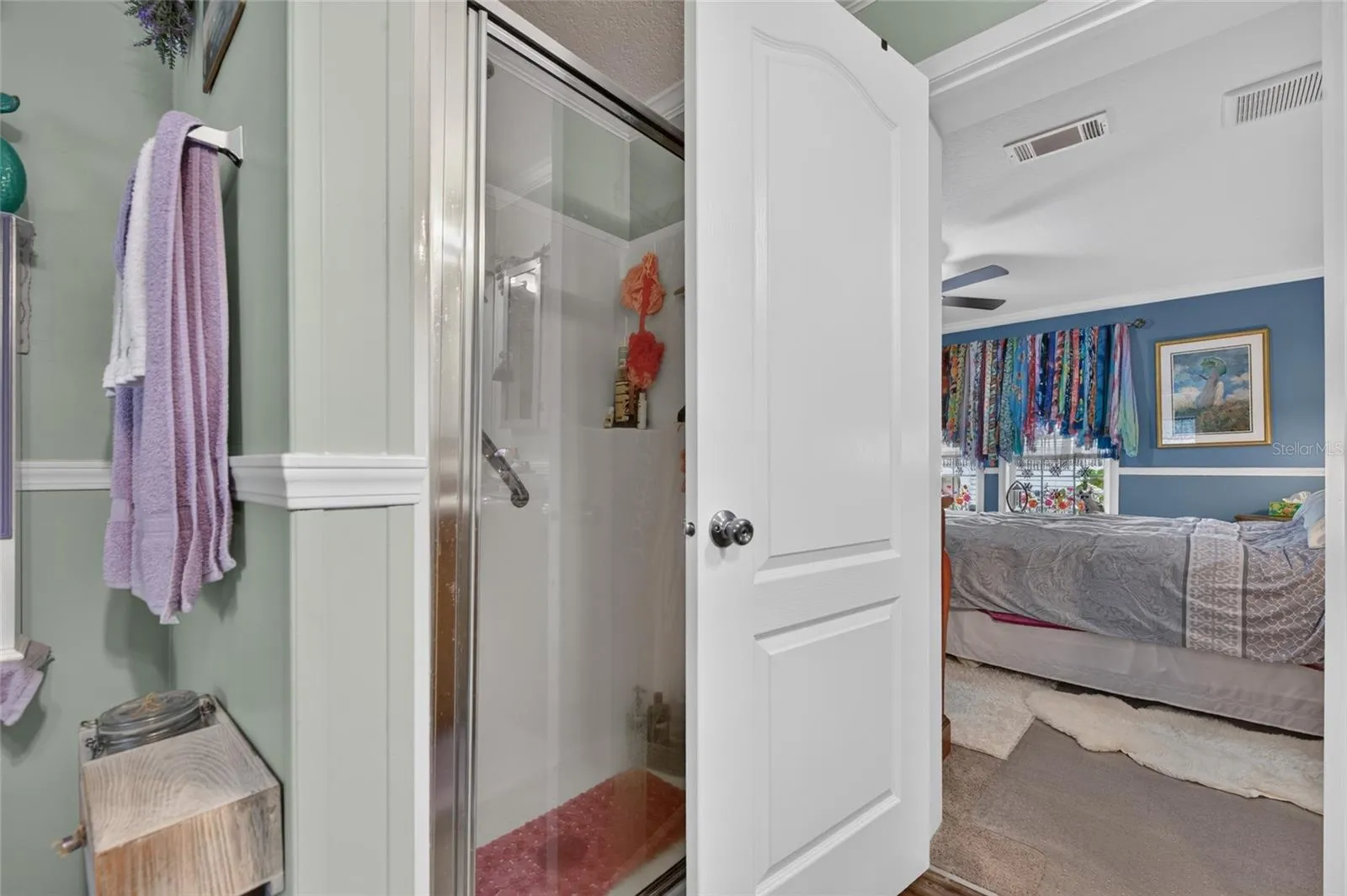 Primary bath with shower stall