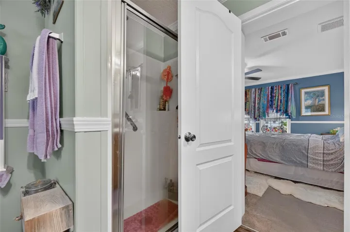 Primary bath with shower stall