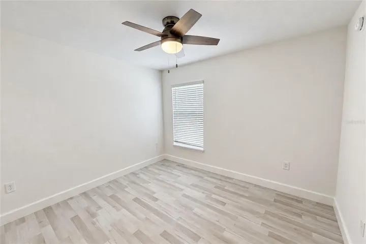 SECOND BEDROOM VIEW. CEILING FAN INCLUDED.