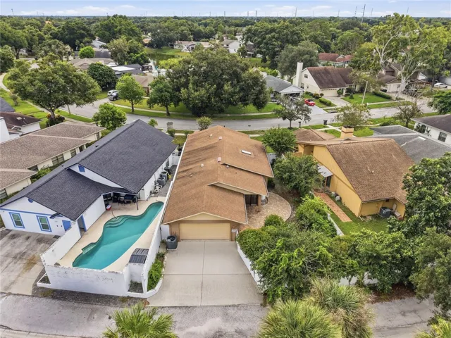 Aerial View Of Back/ Driveway