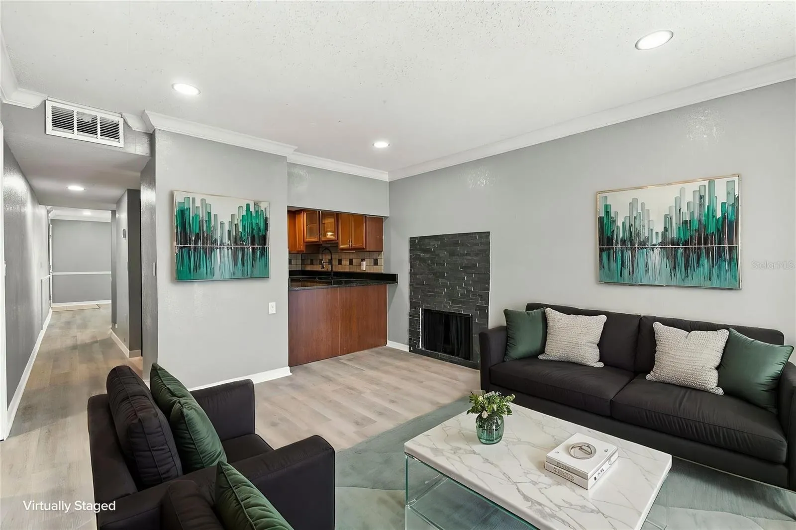 Fireplaced living area