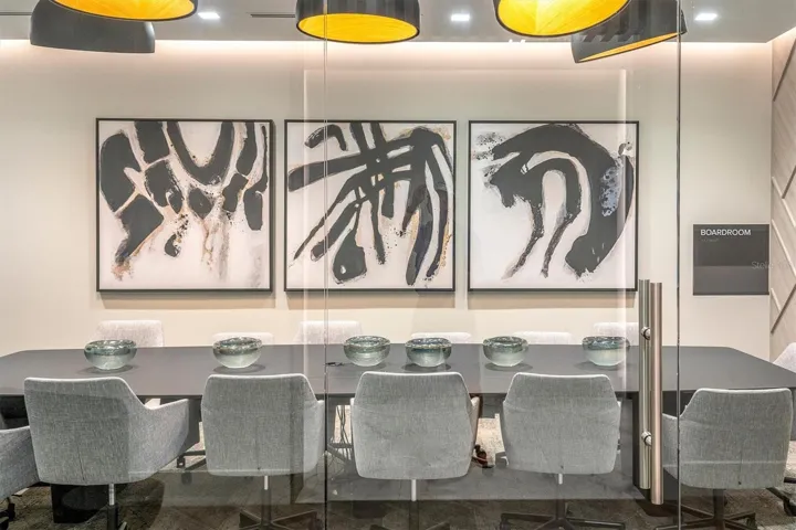 Elegant business/conference lounge for resident use.