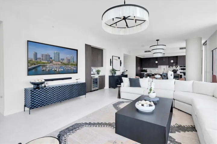 Light-filled open layout with bay vistas.