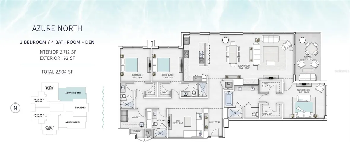 Detailed residence floor plan layout diagram.