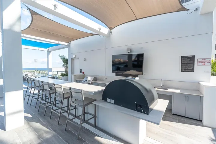 Amenity deck outdoor kitchen for entertaining.