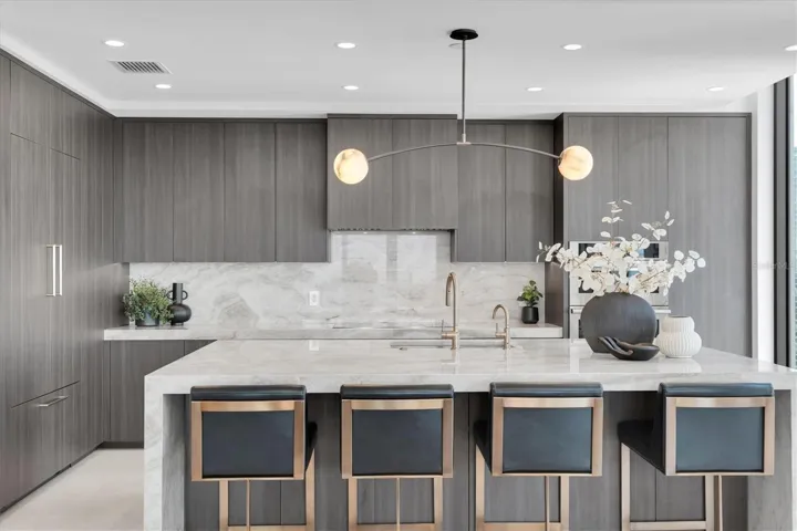 Open kitchen layout ideal for hosting guests.