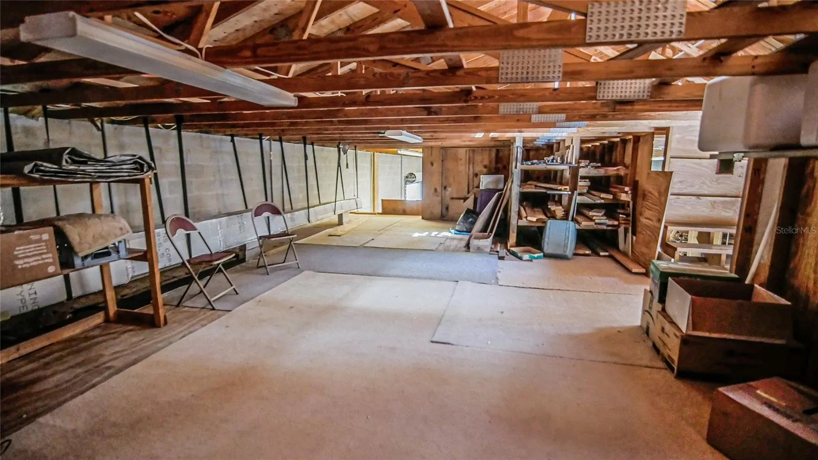 Storage loft in warehouse