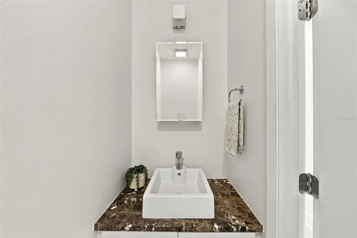 First floor powder bath