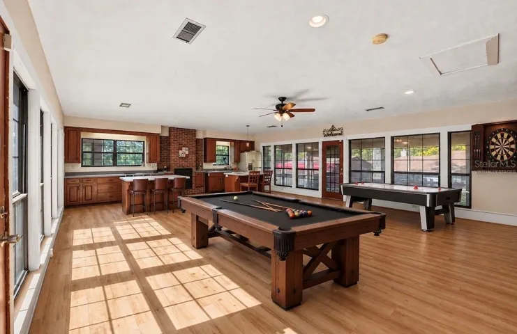 Virtually staged as a game room