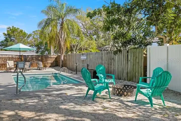 From afternoon swims to evenings around the fire pit, this backyard was designed to be enjoyed from morning until night.