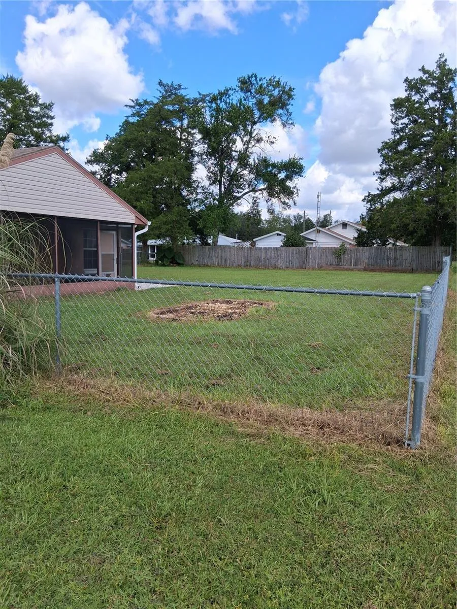 Large fenced in backyard