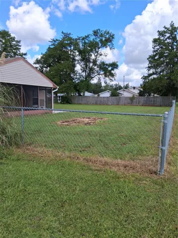 Large fenced in backyard
