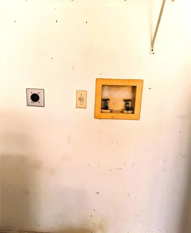 Laundry hookups in garage