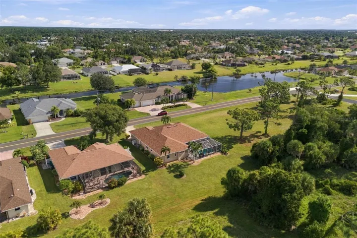 Aerial View of Back of Home and neighborhood...