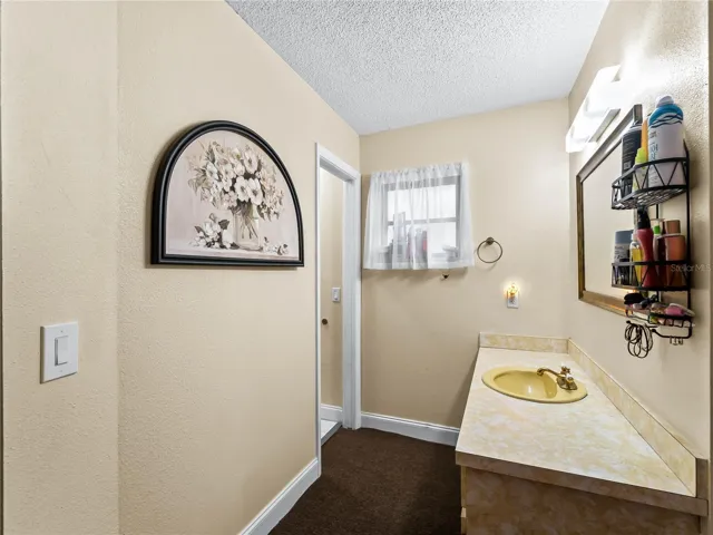Entrance to the shower/toilet room on the left.