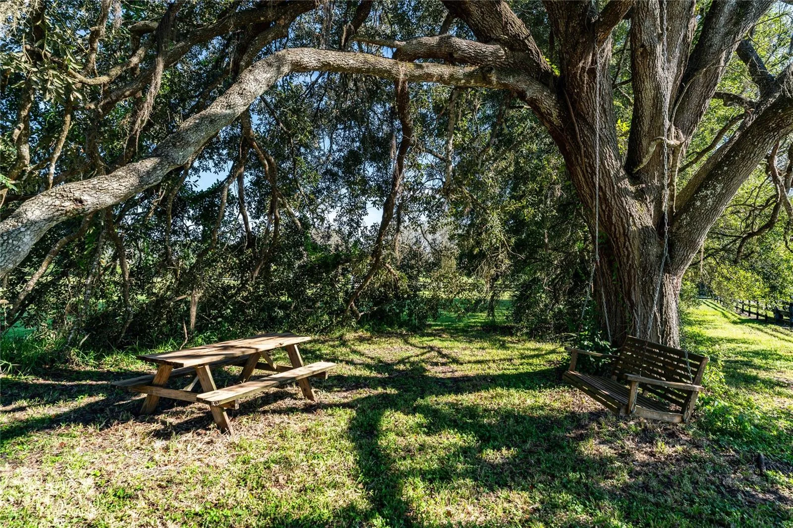 Swing and picnic area on property!