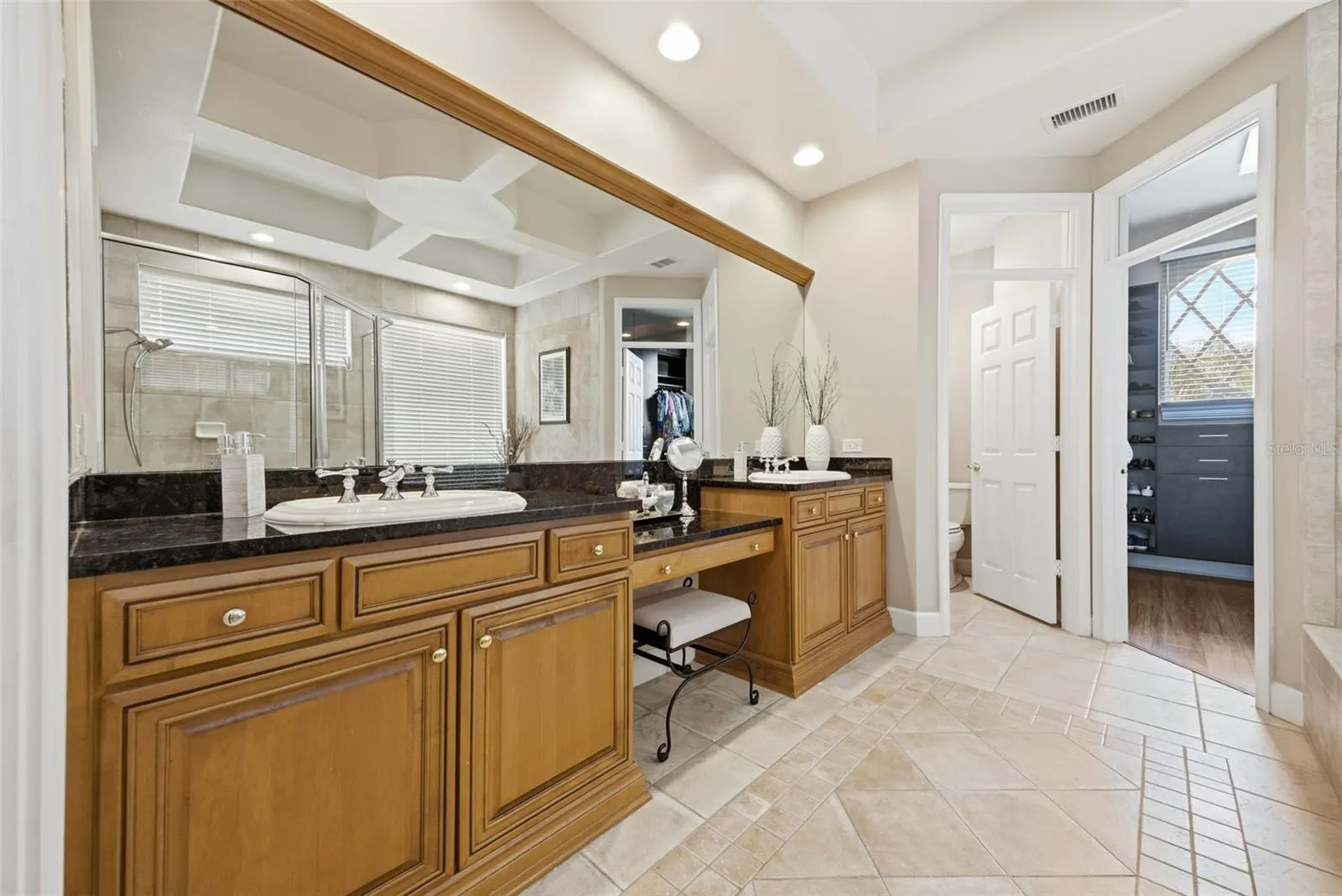 Double sinks and vanity