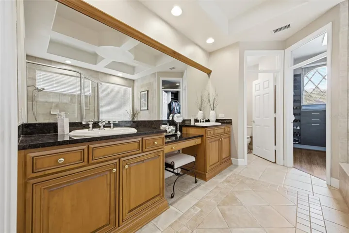 Double sinks and vanity