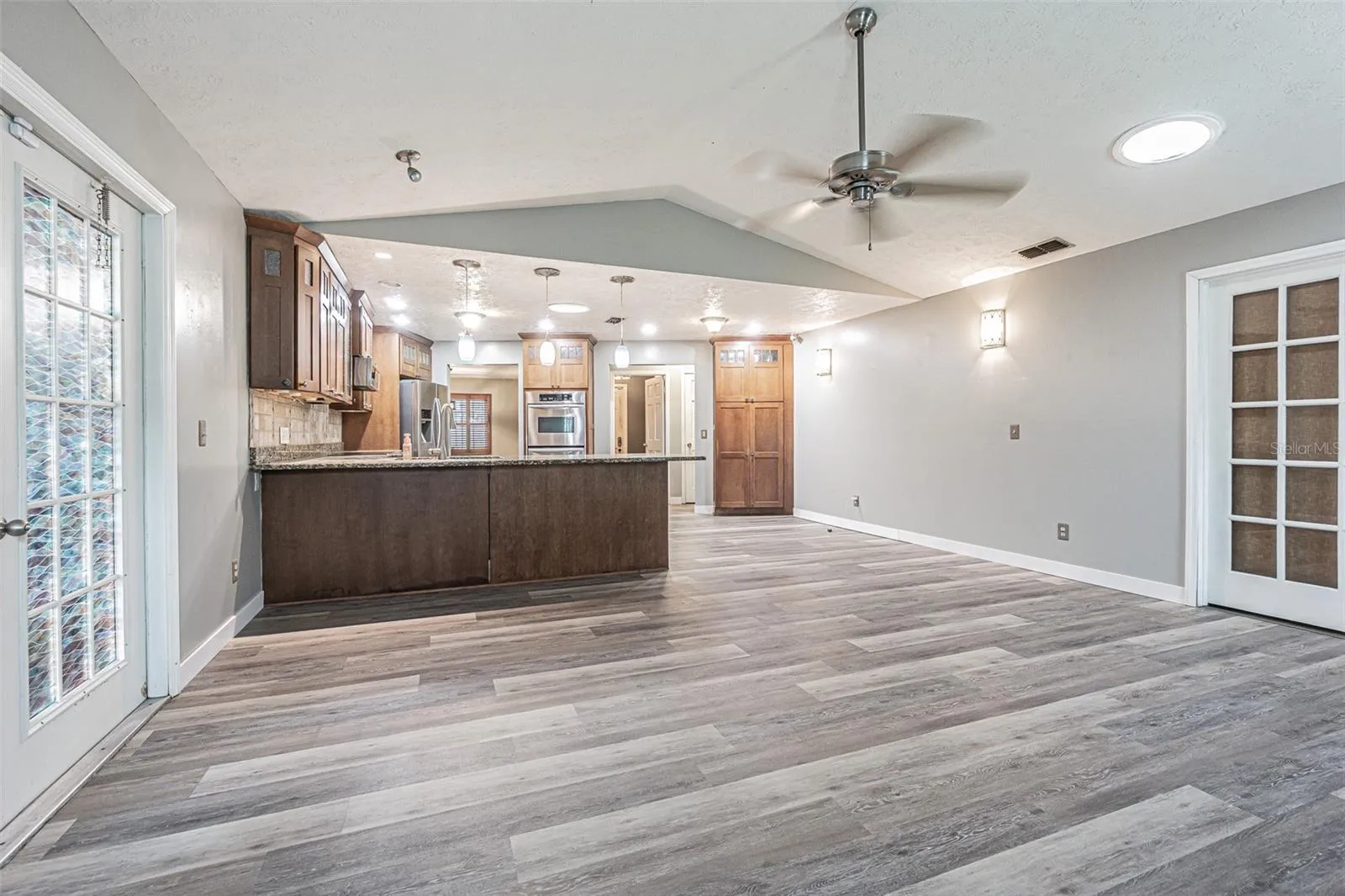family room looking into kitchen