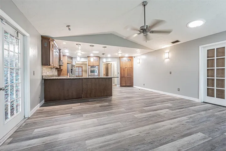 family room looking into kitchen