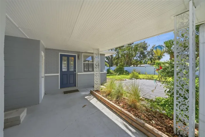 Covered back Porch from Bonus Room