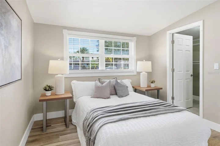 Primary bedroom has a fireplace