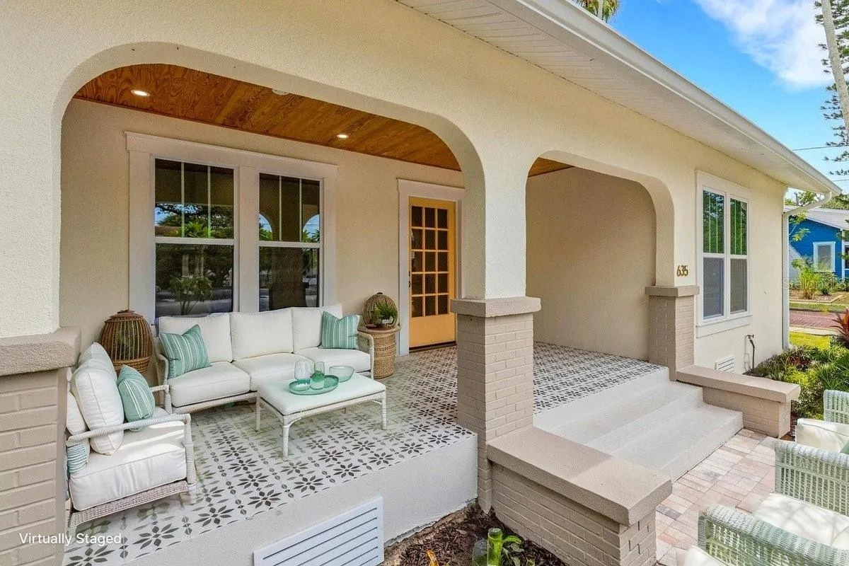 Staged Front Porch