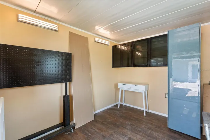 Inside of shed