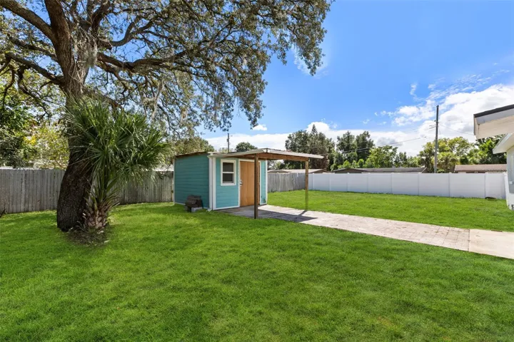 Functional shed in backyard
