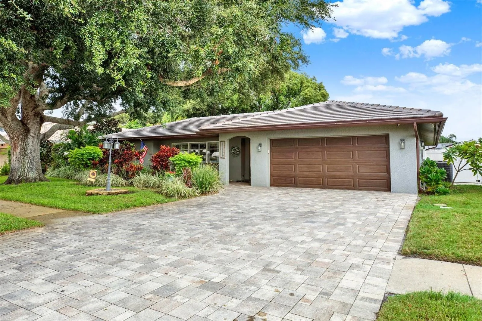 Extended pavered driveway