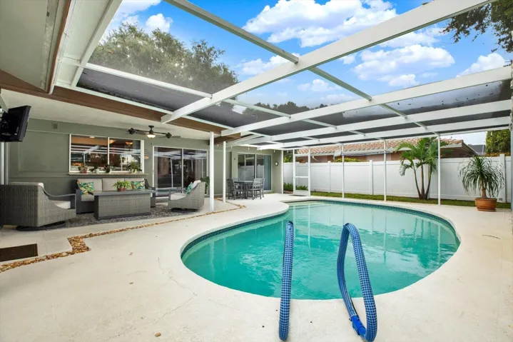 Newly resurfaced pool with new pool heater