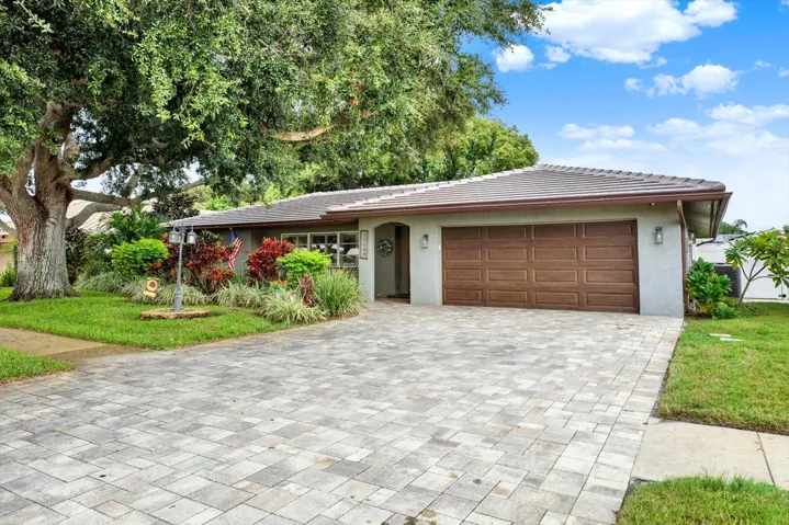Extended pavered driveway