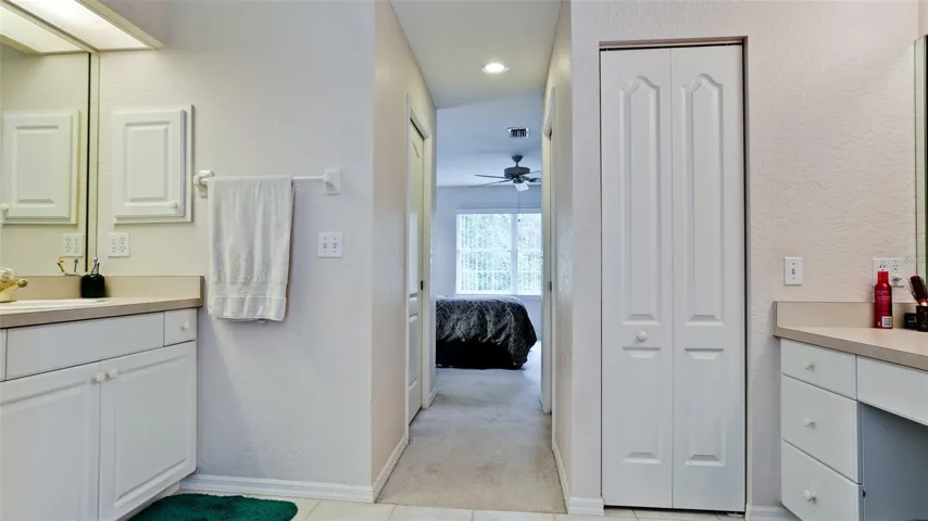 Primary ensuite looking into the bedroom