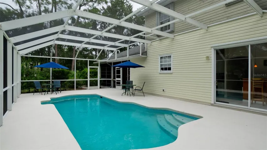 2 entrances into home from the pool area