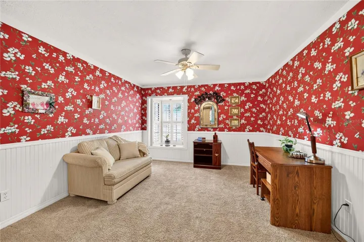 This space has many options as either an office, den, workout room, or anything you need it to be.
