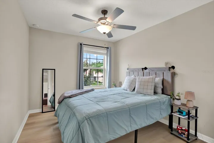 Second Floor bedroom with ceiling fan