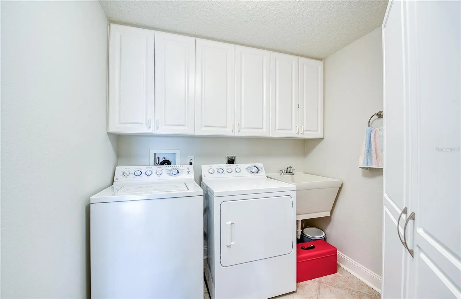 Condo has a Laundry Room which will hold a full-sized washer and dryer.