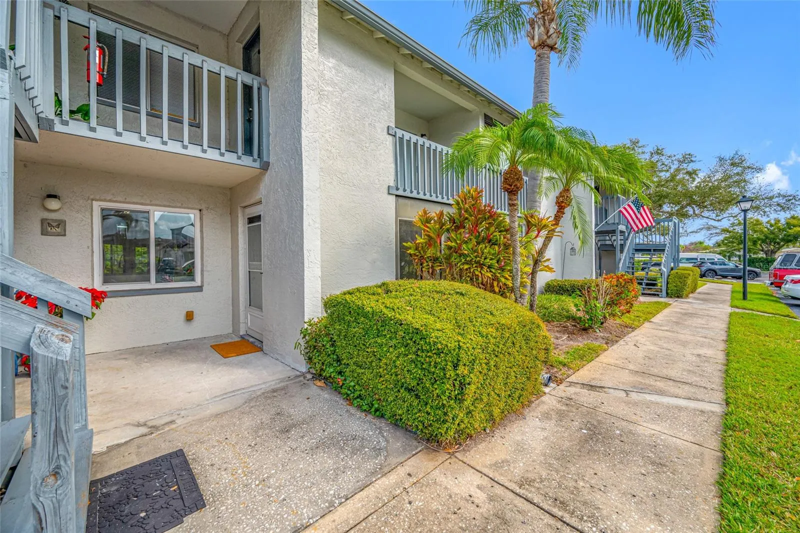 Walkup view of unit